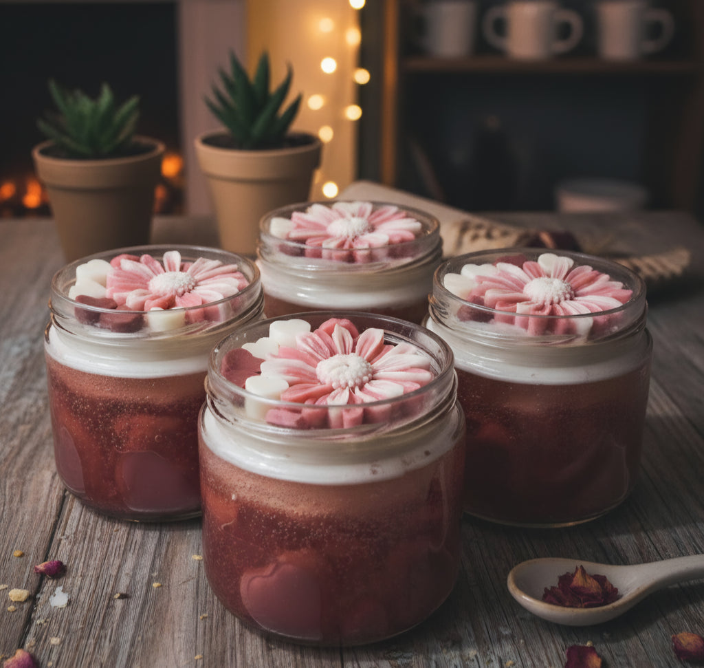 Lumave Floral Bliss Candle – Mixed Flower Scented | Handmade Premium Jar Candle